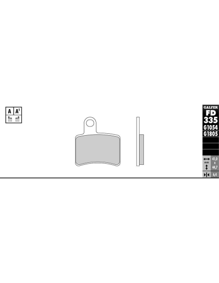 Plaquettes de frein GALFER - G1805 TRIAL FD335