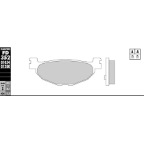 Plaquettes de frein GALFER - G1054 ORGANIQUE SEMI METAL FD352