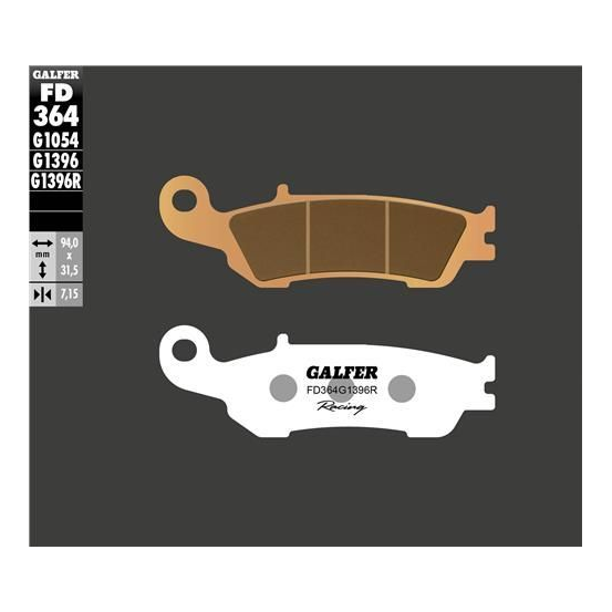 Plaquettes de frein GALFER - G1396R SINTER CROSS