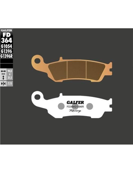 Plaquettes de frein GALFER - G1396R SINTER CROSS