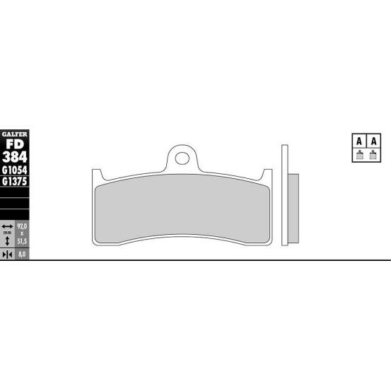 Plaquettes de frein GALFER - G1375 SINTER RACING FD384