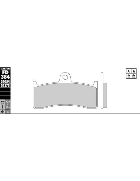Plaquettes de frein GALFER - G1375 SINTER RACING FD384