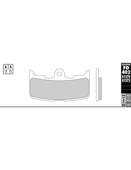 Plaquettes de frein GALFER - G1375 SINTER RACING FD402