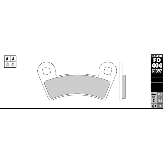 Plaquettes de frein GALFER - G1397 SINTER QUAD FD404