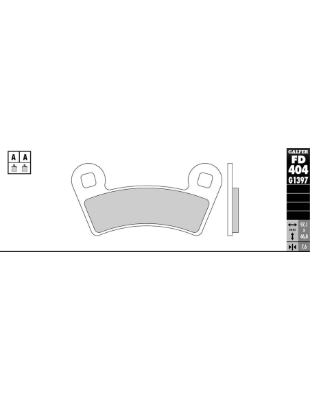 Plaquettes de frein GALFER - G1397 SINTER QUAD FD404