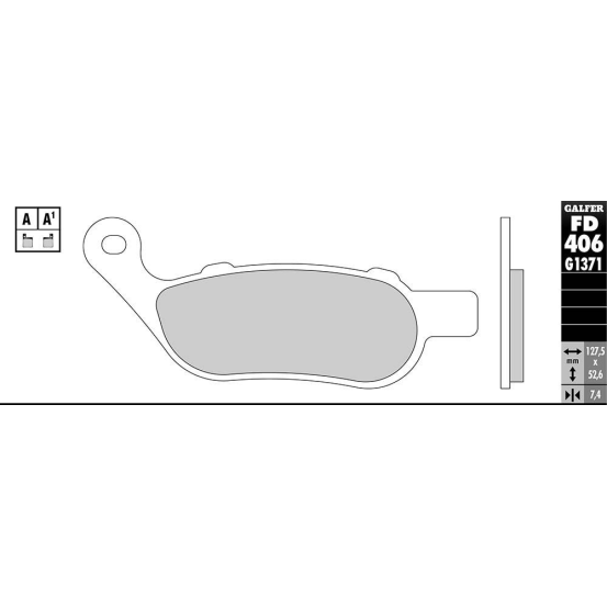 Plaquettes de frein GALFER - G1371 SINTER ROUTE FD406
