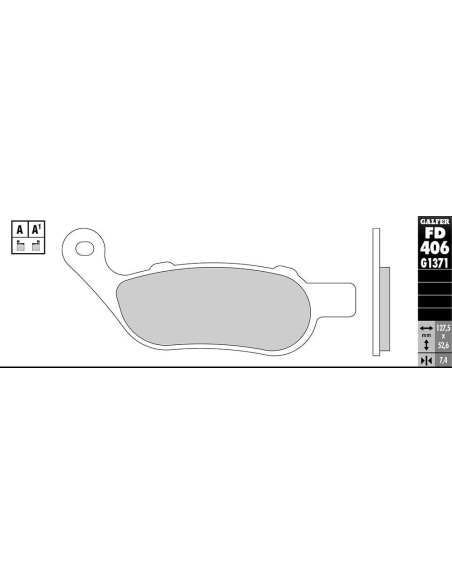 Plaquettes de frein GALFER - G1371 SINTER ROUTE FD406