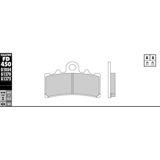 Plaquettes de frein GALFER - SINTER RACING G1375