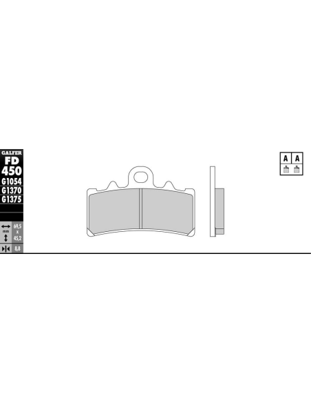 Plaquettes de frein GALFER - SINTER RACING G1375
