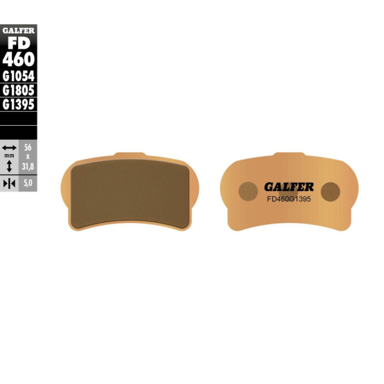Plaquettes de frein GALFER - G1395 SINTER TRIAL FD460