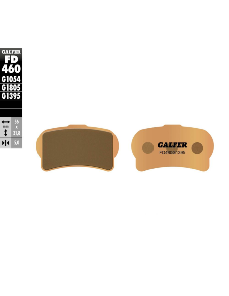 Plaquettes de frein GALFER - G1395 SINTER TRIAL FD460