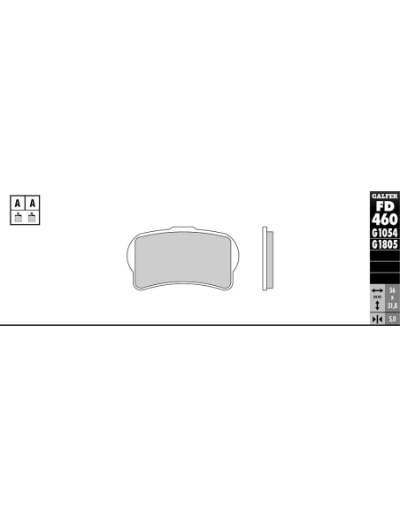 Plaquettes de frein GALFER - G1805 TRIAL FD460