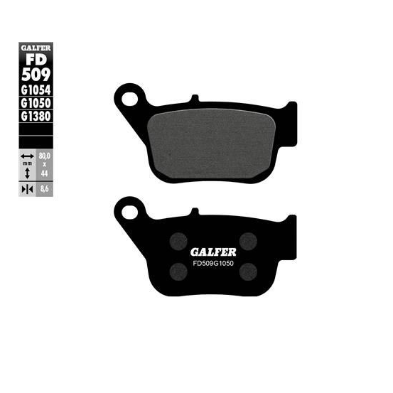 Plaquettes de frein GALFER - G1054 ORGANIQUE SEMI METAL FD509