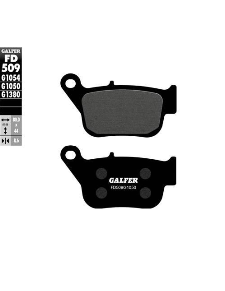 Plaquettes de frein GALFER - G1054 ORGANIQUE SEMI METAL FD509
