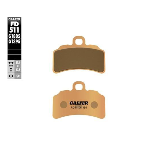 Plaquettes de frein GALFER - G1395 SINTER TRIAL FD511