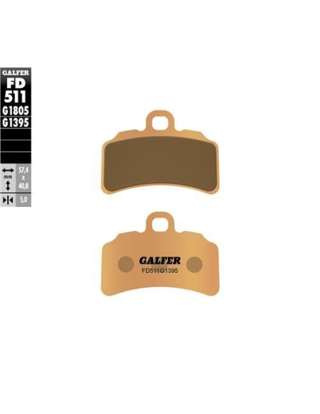 Plaquettes de frein GALFER - G1395 SINTER TRIAL FD511