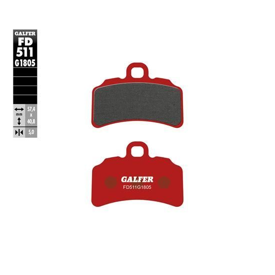 Plaquettes de frein GALFER - G1805 TRIAL FD511 BRAKTEC