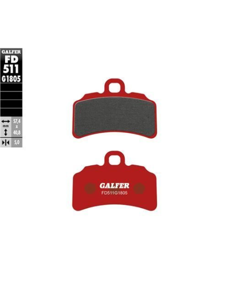Plaquettes de frein GALFER - G1805 TRIAL FD511 BRAKTEC