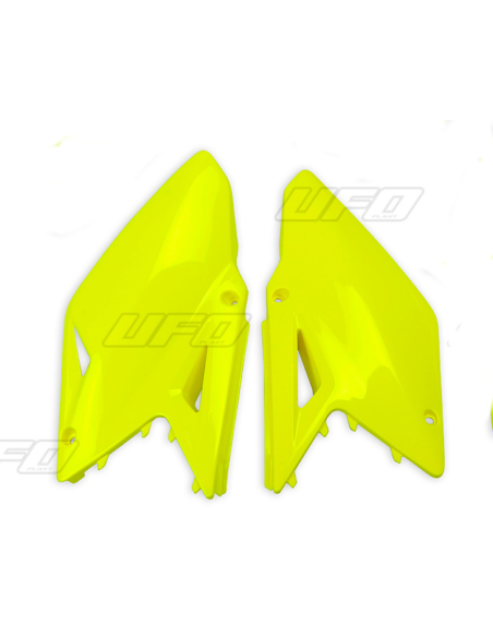 Plaques Latérales - Jaune Fluo - UFO Suzuki 450 RMZ 2008-2017
