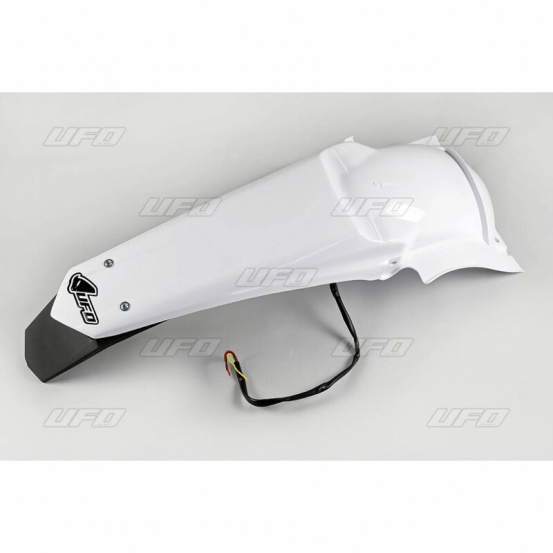 Garde boue arrière Enduro - Blanc - UFO Yamaha 250 WRF 2007-2014 / 450 WRF 2007-2011 (avec leds)