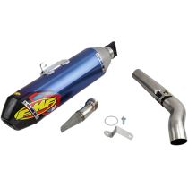 Silencieux FMF Factory 4.1 RCT Titane Anodisé Bleu embout carbone KAWASAKI 450 KXF 2019-2021