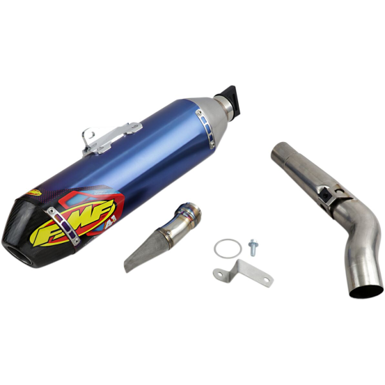 Silencieux FMF Factory 4.1 RCT Titane Anodisé Bleu embout carbone KAWASAKI 450 KXF 2019-2021