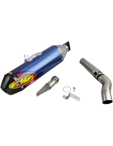 Silencieux FMF Factory 4.1 RCT Titane Anodisé Bleu embout carbone KAWASAKI 450 KXF 2019-2021