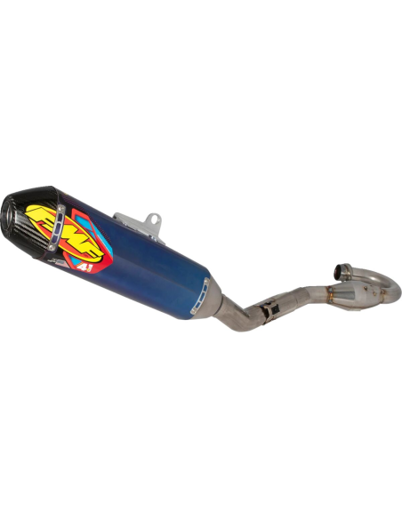 Ligne FMF Factory 4.1 RCT Megabomb Bleu anodisé Carbone Kawasaki 450 KX-F 2024-2026