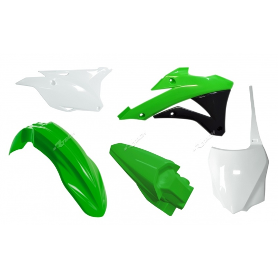 Kit Plastique - Blanc Vert - RACETECH Kawasaki 85 KX 2014-2018