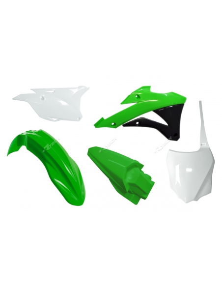Kit Plastique - Blanc Vert - RACETECH Kawasaki 85 KX 2014-2018