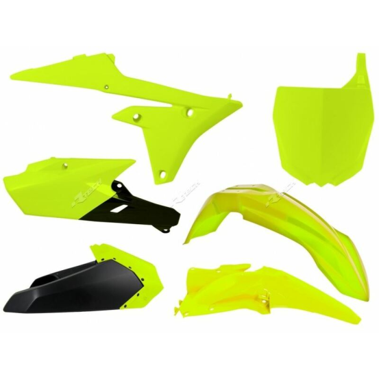 Kit Plastique - Noir Jaune Fluo - RACETECH Yamaha 250 YZF 2014-2018 450 YZF 2014-2017