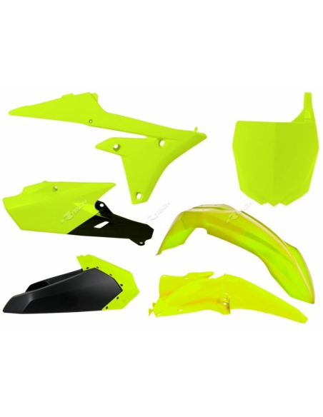 Kit Plastique - Noir Jaune Fluo - RACETECH Yamaha 250 YZF 2014-2018 450 YZF 2014-2017