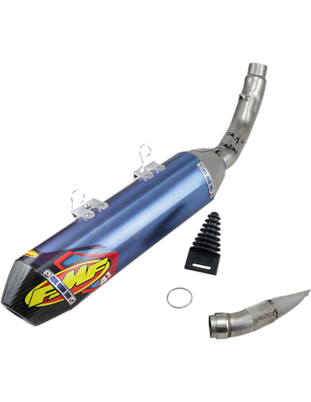 Silencieux FMF Factory 4.1 RCT Titane Anodisé Bleu embout carbone KTM 350/450 SX F Husqvarna 350/450 FC 2019-2020