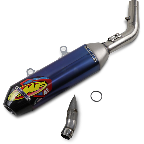 Silencieux FMF Factory 4.1 RCT Titane Anodisé Bleu embout carbone KTM 250 SX F Husqvarna 250 FC 2019-2020