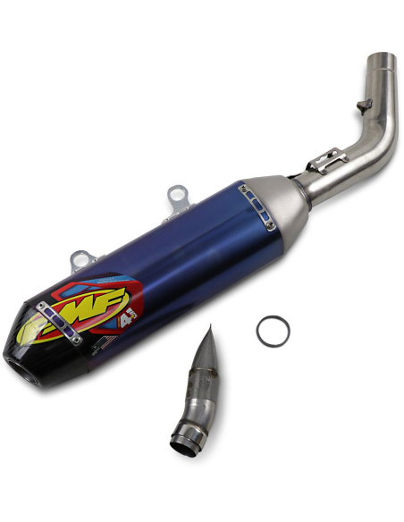 Silencieux FMF Factory 4.1 RCT Titane Anodisé Bleu embout carbone KTM 250 SX F Husqvarna 250 FC 2019-2020
