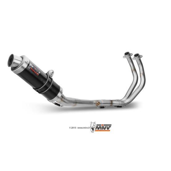 Ligne complète MIVV GP inox noir Yamaha MT-07 2014-2017 position haute