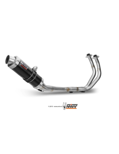Ligne complète MIVV GP inox noir Yamaha MT-07 2014-2017 position haute