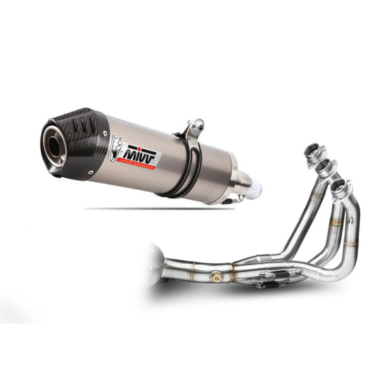 Ligne complète MIVV Oval Titane casquette carbone Yamaha MT-09 2014-2016