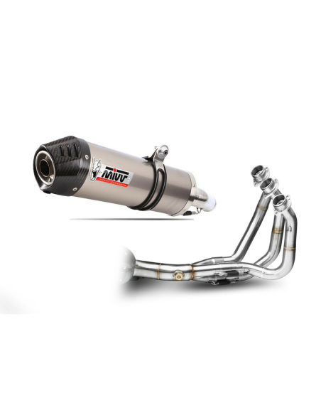 Ligne complète MIVV Oval Titane casquette carbone Yamaha MT-09 2014-2016