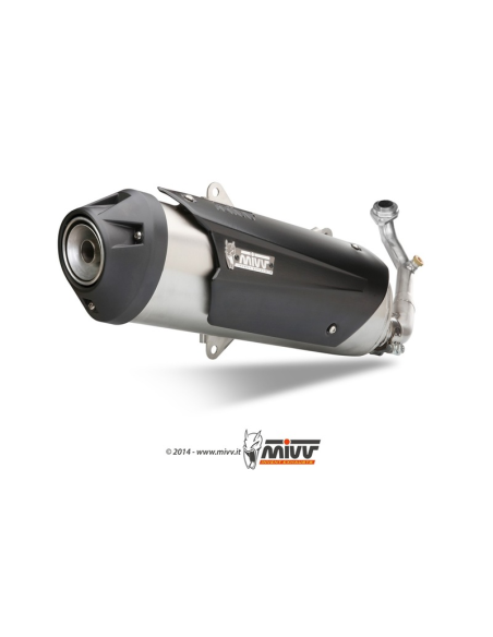 Ligne complète MIVV Urban inox Piaggio MP3 125 2006-2007, X7/X8/X-Evo 2007-2014, 200 X8/X9 Evolution