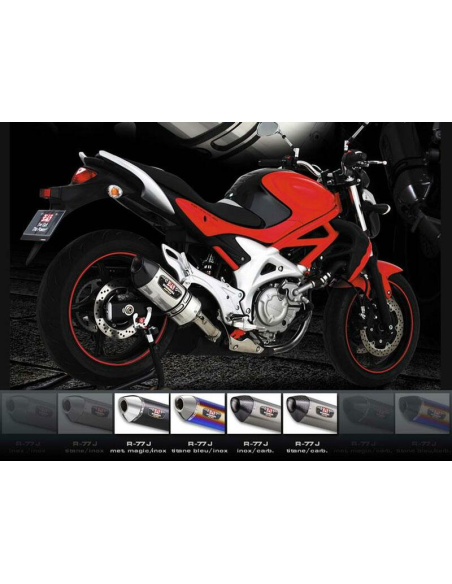Silencieux YOSHIMURA R77J Metal Magic/Carbone Suzuki 650 SFV Gladius 2009-2014