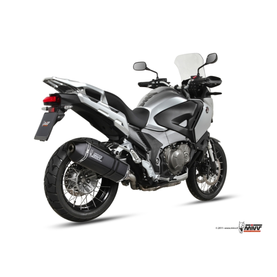 Silencieux MIVV Speed Edge Inox Noir Carbone Honda 1200 Crosstourer 2012-2016
