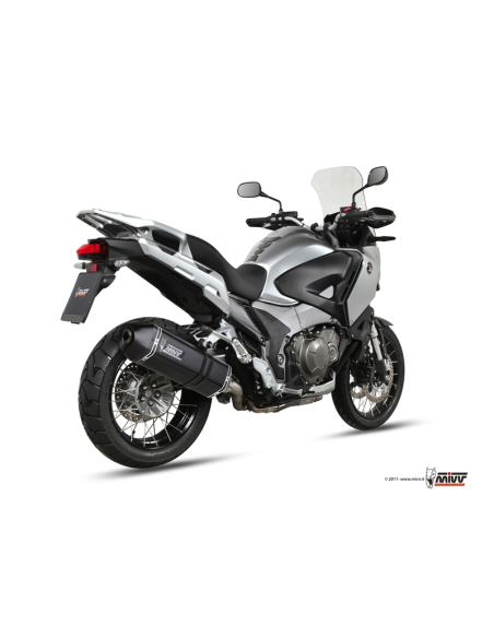 Silencieux MIVV Speed Edge Inox Noir Carbone Honda 1200 Crosstourer 2012-2016