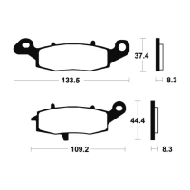 Plaquettes de frein avant TECNIUM MTR 204