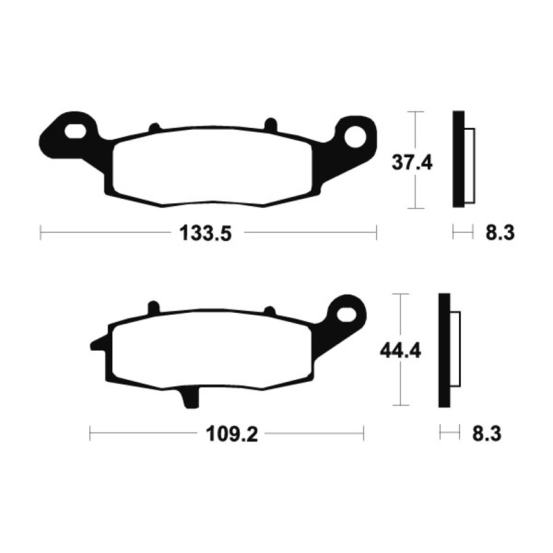 Plaquettes de frein avant TECNIUM MTR 204