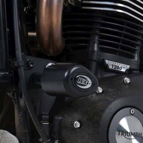 Tampons de protection R&G RACING Aéro noir - TRIUMPH Scrambler 1200