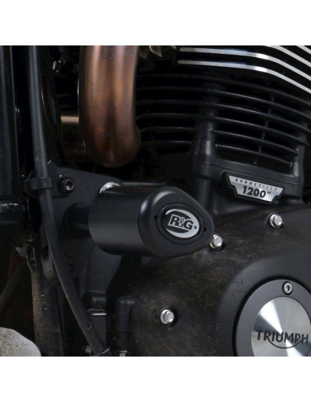 Tampons de protection R&G RACING Aéro noir - TRIUMPH Scrambler 1200