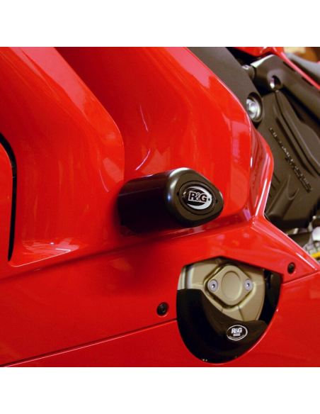 Tampons de protection R&G RACING Aéro noir - DUCATI Panigale V4