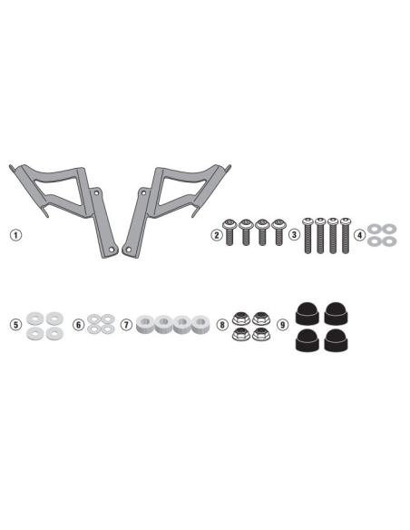 Kit fixation bulle Givi A4128A Kawasaki 650 - 900 Z 2020-2026