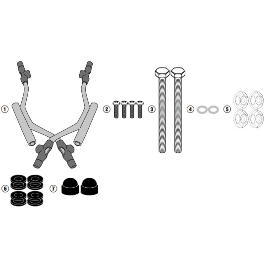 kit fixation bulle Givi A5615A Piaggio Medley 125-150-200 i-get Medley S 125-150-200 i-get 2020-2026